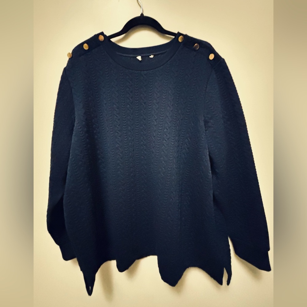 Penningtons Navy Textured Sweater